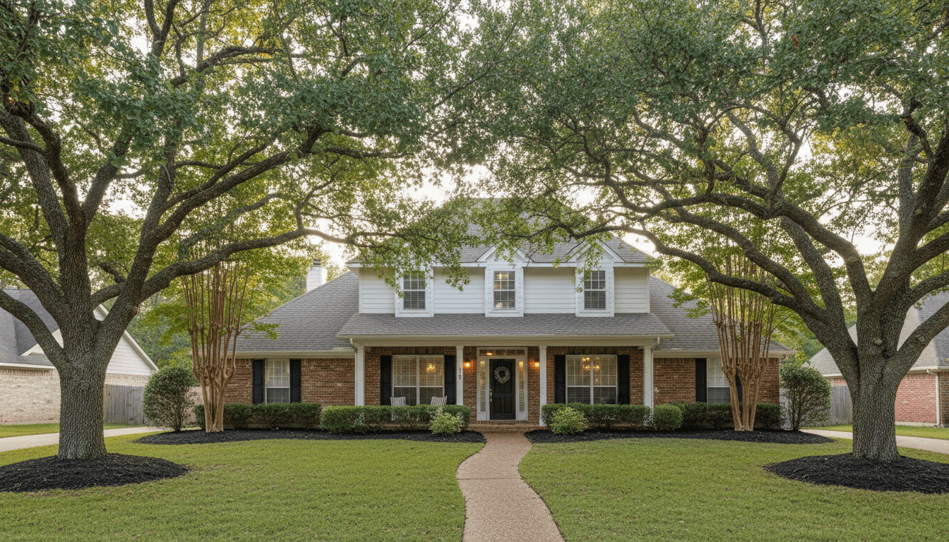 A well-maintained yard with crisp edges and clean beds